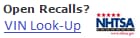 Open Recalls?  VIN Lookup